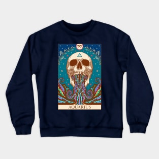 Zodiac sign tarot card Aquarius Crewneck Sweatshirt